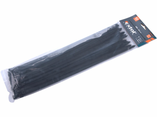 Pásek stahovací na kabely 380x7.6/50ks černý nylon PA66 EXTOL PREMIUM 8856170