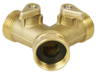 Rozdvojka 3/4" s ventilem, mosaz EXTOL PREMIUM 8876042