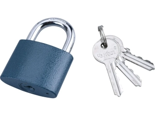 Zámek 45mm modrý litina 3 klíče visací EXTOL CRAFT 93145