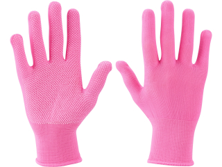 Rukavice z polyesteru s PVC terčíky na dlani, velikost 7 EXTOL LADY 99719