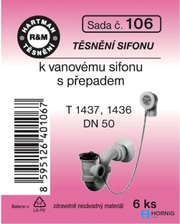 Těsnění č.106 vanový sifon