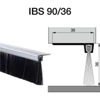 Těsnící lišta s kartáčem IBS 90/32 kartáč (100cm)