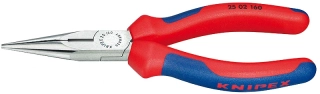 Kleště jehlové s břity 160 mm KNIPEX 25 02 160