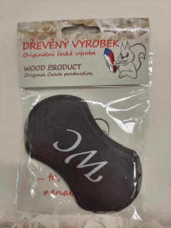 Štítek WC hnědý