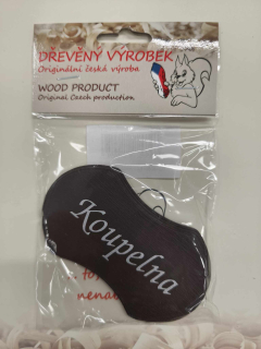 Štítek KOUPELNA hnědý