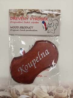 Štítek KOUPELNA rezatý
