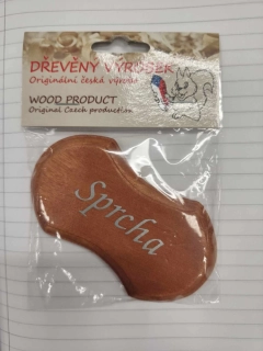 Štítek SPRCHA rezatý