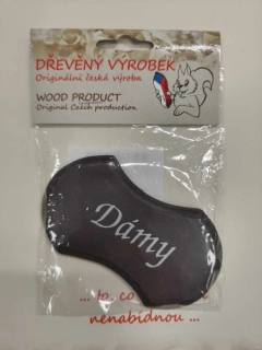 Štítek DÁMY hnědý