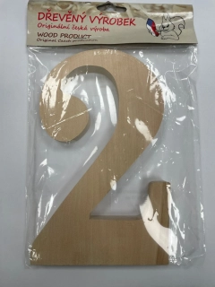 Číslo 2 velké přírodní – výška 180 mm