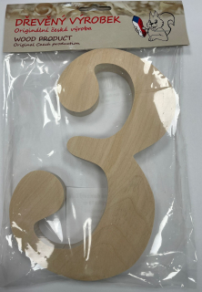 Číslo 3 velké přírodní – výška 180 mm