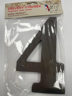 Číslo 4 velké hnědé – výška 180 mm