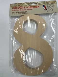 Číslo 8 velké přírodní – výška 180 mm
