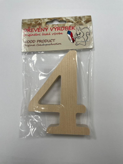 Číslo 4 střední přírodní – výška 100 mm