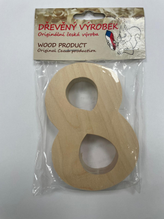 Číslo 8 střední přírodní – výška 100 mm