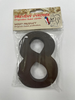 Číslo 8 střední hnědé – výška 100 mm