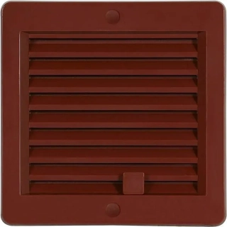 HACO Mřížka 150x150mm větrací s rámečkem a žaluzií hnědá 0214