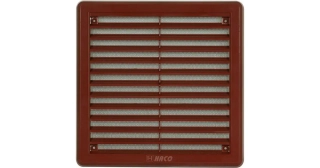 HACO Mřížka 250x250mm větrací se síťovinou krytka hnědá plast 413133
