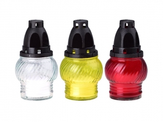 Lampa hřbitovní čirá 14 cm + vklad 30g 4285