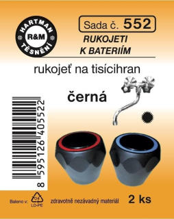HARTMAN Těsnění rukojeti k baterii plastové, tisícihran, černá č. 552
