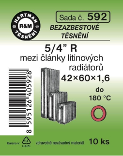 HARTMAN Těsnění bezasbestové 5/4" 42x60x1,5 mm č. 592