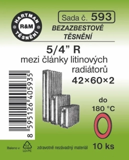 HARTMAN Těsnění bezasbestové 5/4" 42x60x2mm č. 593