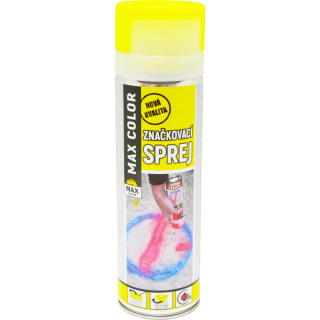 MAX COLOR Sprej žlutá svítivá 500ml značkovací 618-133