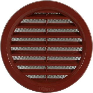 HACO Mřížka 110mm větrací kruhová se síťovinou hnědá 0408