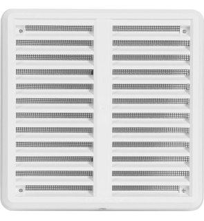 HACO Mřížka 150x150mm větrací se síťovinou krytka plastová bílá 0311