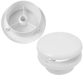 HACO Ventil talířový s regulací TV O 120 mm, bílý 0419