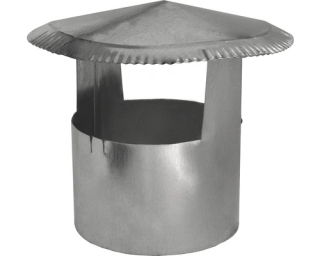 Stříška komínová pozinkovaná 160 mm – ochrana proti dešti a sněhu