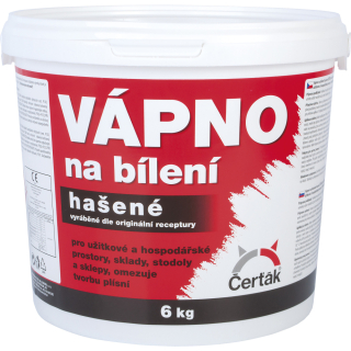 Vápno na bílení, hašená vápenná barva, Čerťák, 6 kg