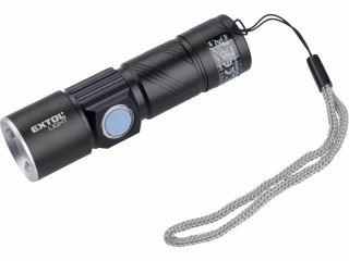 Svítilna 150lm zoom USB nabíjení XPE 3W LED EXTOL LIGHT 43135