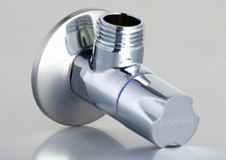 Rohový ventil 1/2"x3/8" s keramickou kartuší - chrom/modrý rozlišovač FANSKI AP004-S