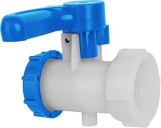 Ventil IBC S60x6 vnitřní/vnější závit s kohoutem BRADAS