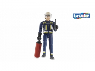 BRUDER 60100 Figurka hasič v obleku s příslušenstvím BR 60100