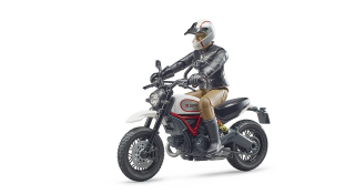 BRUDER 63051 Figurka + motorka Ducati Scrambler Desert Sled BR 63051