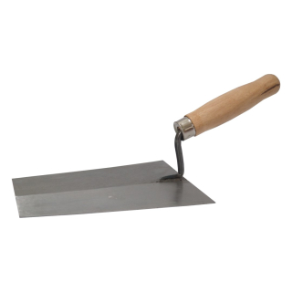 TOPTRADE lžíce zednická, ocelová, broušená, 180 x 130 mm, profi 105000