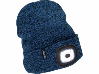 Čepice s čelovkou 4x45lm, USB nabíjení, modrá/černá, univerzální velikost EXTOL LIGHT 43463