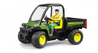 BRUDER 2490 Zelené AUTO JOHN DEERE Gator XUV 855D s řidičem BR 2490