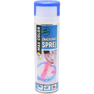 MAX COLOR Sprej modrá svítivá 500ml značkovací 618-136