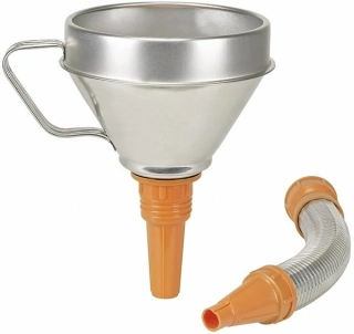 PRESSOL Trychtýř 160 mm plastový s kovovou ohebnou trubicí a sítkem 1,3 L 02675