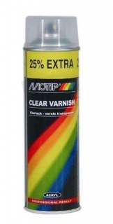Motip akrylový rychleschnoucí lesklý čirý lak ve spreji 400 ml Quik Drying