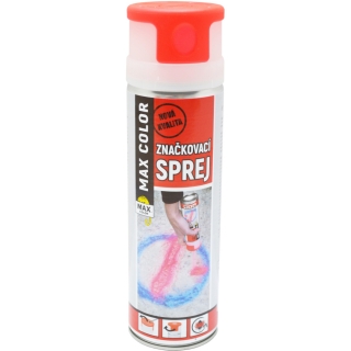 MAX COLOR Sprej červená svítivá 500ml značkovací 618-134