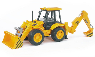 BRUDER 2428 JCB Žlutý BAG4CX s čelním nakladačem BR 2428