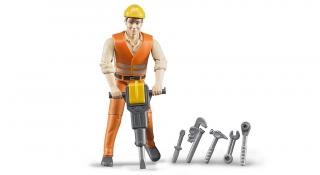 BRUDER 60020 Figurka stavební dělník BR 60020