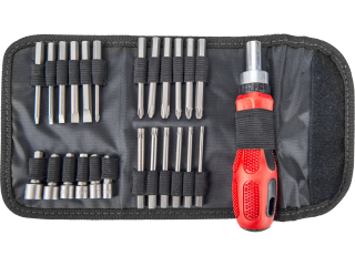 Šroubovák ráčnový s hroty, sada 25ks EXTOL PREMIUM 8819155