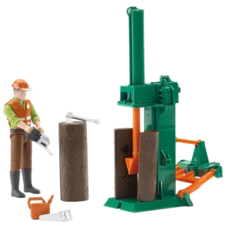 BRUDER 62650 Bworld set lesní hospodářství + panáček