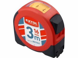 Metr svinovací s odečítacím okénkem, 3m, šířka pásku 16mm EXTOL PREMIUM 8821043