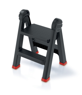 Schůdky TITAN LADDER černý 47,0x43,5x63,0cm KISTENBERG