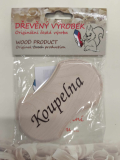 Štítek KOUPELNA přírodní
